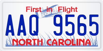 NC license plate AAQ9565