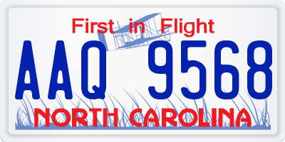NC license plate AAQ9568
