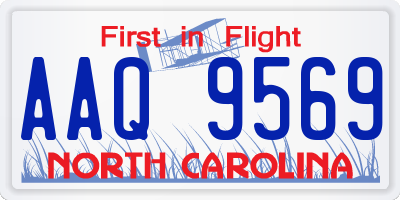 NC license plate AAQ9569