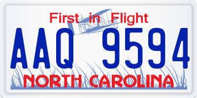 NC license plate AAQ9594