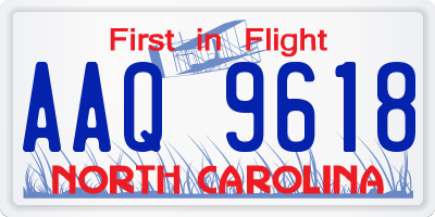 NC license plate AAQ9618