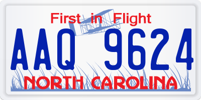 NC license plate AAQ9624