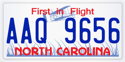 NC license plate AAQ9656