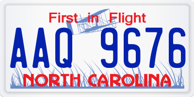 NC license plate AAQ9676