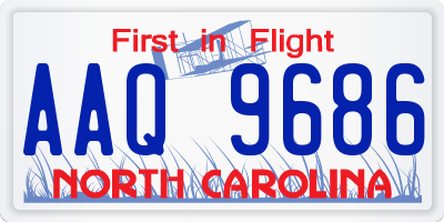 NC license plate AAQ9686