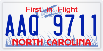 NC license plate AAQ9711