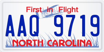 NC license plate AAQ9719