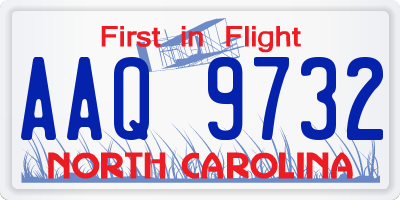 NC license plate AAQ9732
