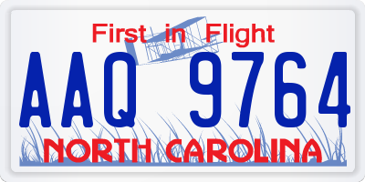NC license plate AAQ9764