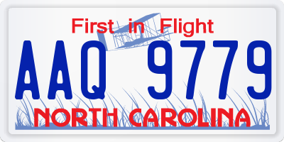 NC license plate AAQ9779
