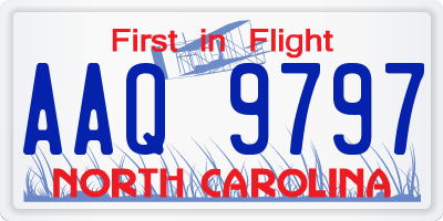 NC license plate AAQ9797