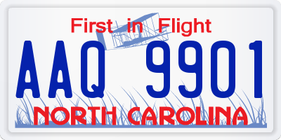 NC license plate AAQ9901