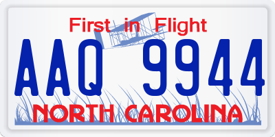 NC license plate AAQ9944
