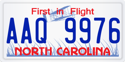 NC license plate AAQ9976