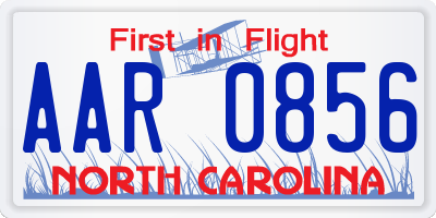 NC license plate AAR0856