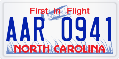 NC license plate AAR0941