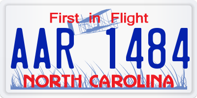 NC license plate AAR1484