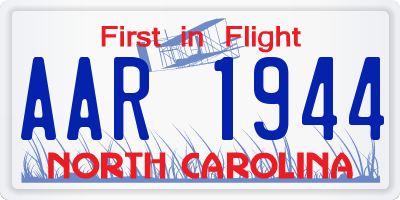 NC license plate AAR1944