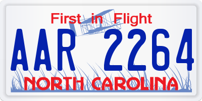 NC license plate AAR2264
