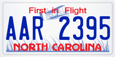 NC license plate AAR2395