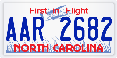 NC license plate AAR2682