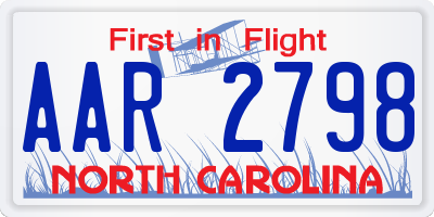 NC license plate AAR2798
