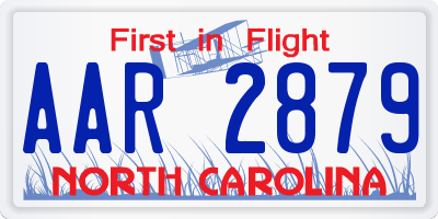 NC license plate AAR2879