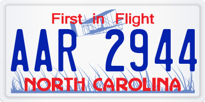 NC license plate AAR2944