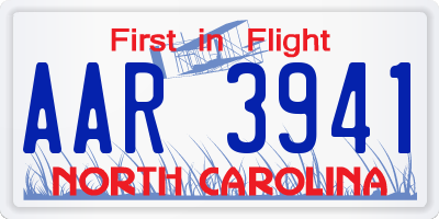 NC license plate AAR3941