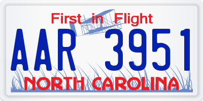 NC license plate AAR3951
