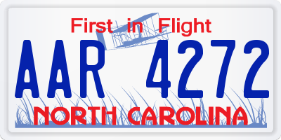 NC license plate AAR4272