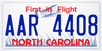 NC license plate AAR4408