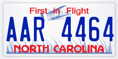 NC license plate AAR4464
