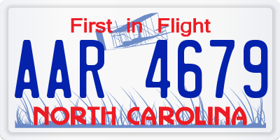 NC license plate AAR4679