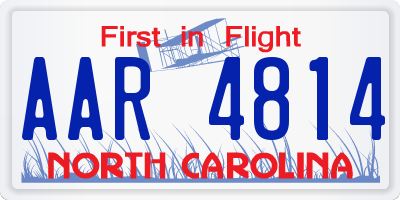 NC license plate AAR4814