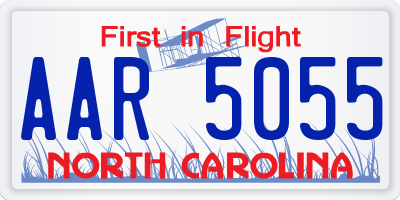 NC license plate AAR5055