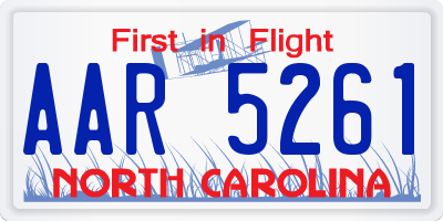 NC license plate AAR5261