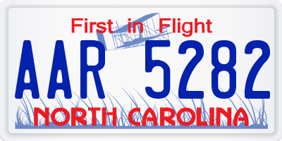 NC license plate AAR5282