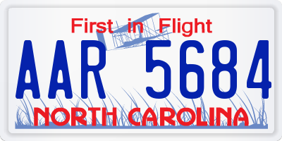 NC license plate AAR5684