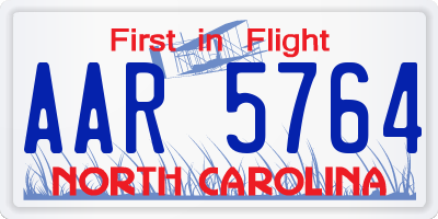 NC license plate AAR5764