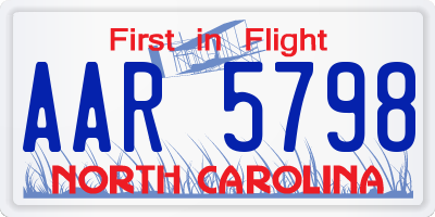 NC license plate AAR5798