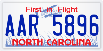NC license plate AAR5896