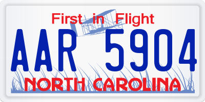 NC license plate AAR5904