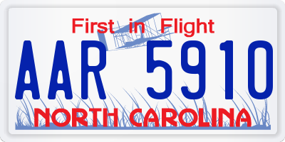 NC license plate AAR5910