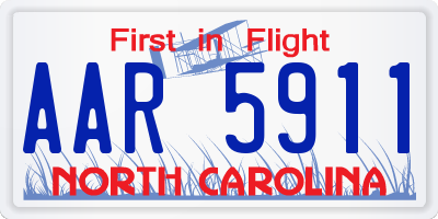NC license plate AAR5911