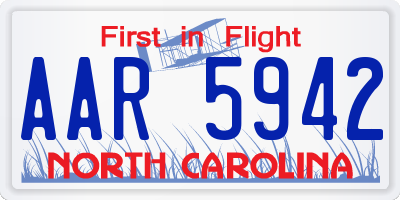 NC license plate AAR5942