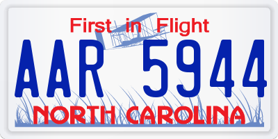 NC license plate AAR5944