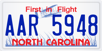 NC license plate AAR5948