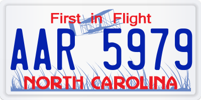 NC license plate AAR5979