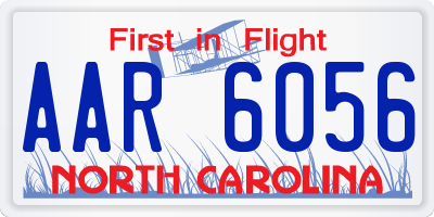 NC license plate AAR6056